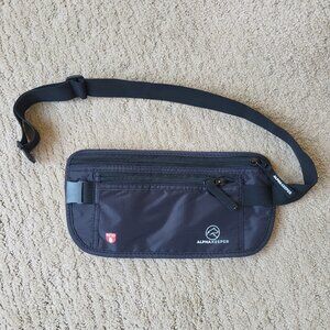 Men’s Hidden Money Belt for Travel – RFID Blocking Waist Pouch – Black – NWOT
